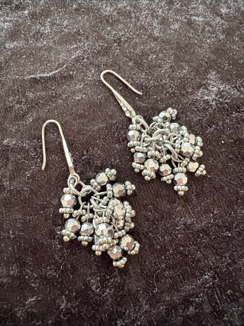 Shiny Beaded Hook Earrings